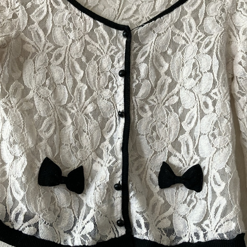 🌸 3/$15 Charlotte Russe lace cardigan - Picture 3 of 7